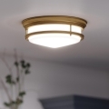 Hinkley - Luminaria de techo para baño HADLEY 3xE27/40W/230V IP44, acabado oro