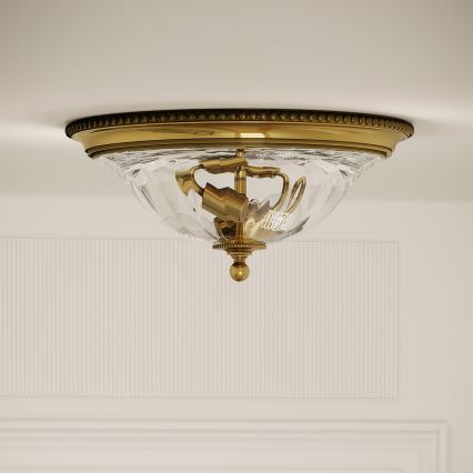 Hinkley - Plafón CAMBRIDGE 2xE27/60W/230V dorado