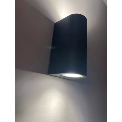 HÖFFTECH - Aplique de pared exterior 2xGU10/35W/230V IP65