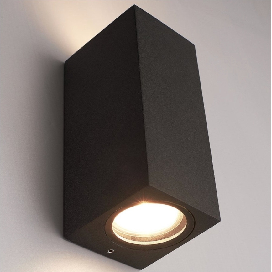HÖFFTECH - Aplique mural exterior 2x GU10/35W/230V IP65