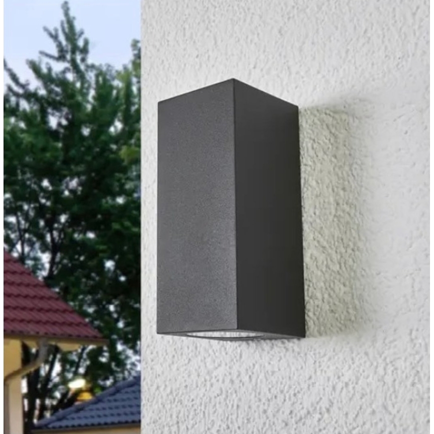 HÖFFTECH - Aplique mural exterior 2x GU10/35W/230V IP65