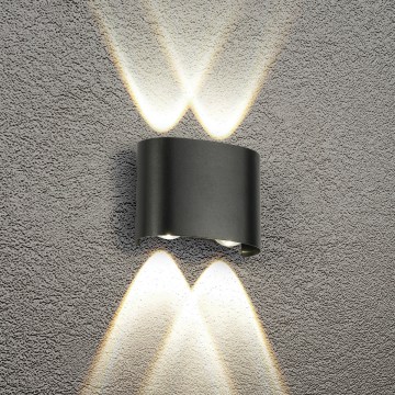 HÖFFTECH - Aplique mural LED para exterior UP&DOWN 4xLED/1W/230V IP65