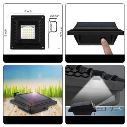 HÖFFTECH - Aplique solar LED de pared con sensor de movimiento y sensor crepuscular LED/3,7V 2000 mAh IP65