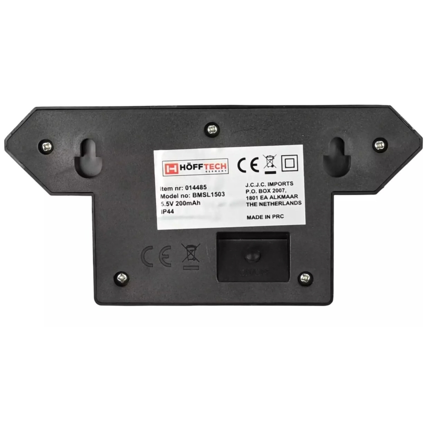 HÖFFTECH - Aplique solar de pared LED con sensor de movimiento y sensor crepuscular LED/5,5V 200 mAh IP44