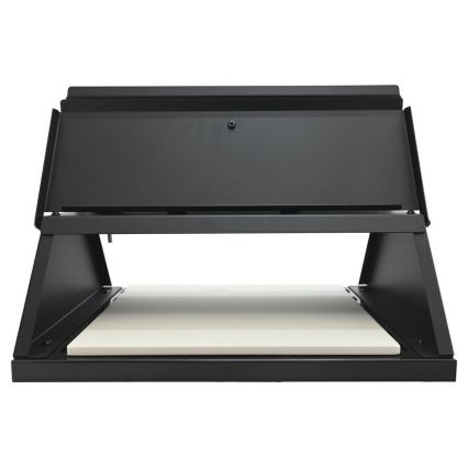 Horno para pizza con puerta y termómetro 40x35,5x21 cm negro