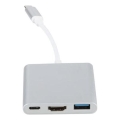 Hub USB-C 3 en 1 con Power Delivery 100 W y HDMI 4K