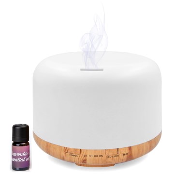 Humidificador e ionizador de aire LED RGB 500 ml