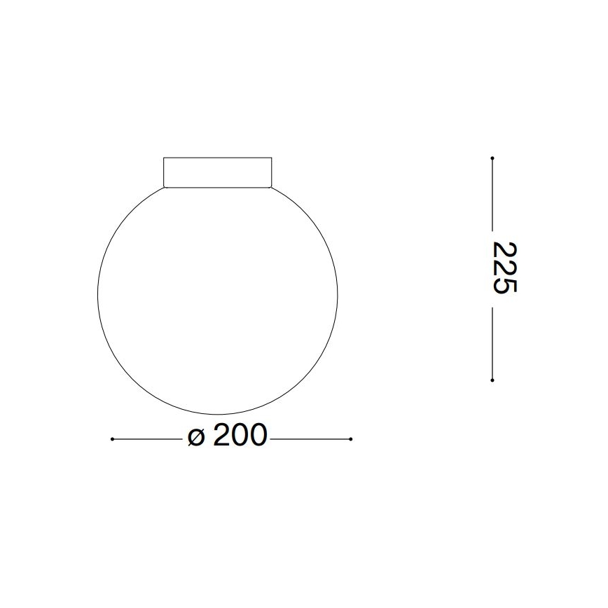 Ideal Lux - Aplique CARTA 1xE27/25W/230V diá. 20 cm blanco