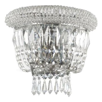 Ideal Lux - Aplique de cristal DUBAI 2xE14/28W/230V cromo brillante