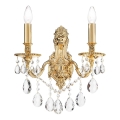 Ideal Lux - Aplique de cristal GIOCONDA 2xE14/40W/230V dorado