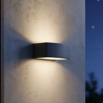 Ideal Lux - Aplique de exterior ANDROMEDA 1xE27/60W/230V IP55 antracita
