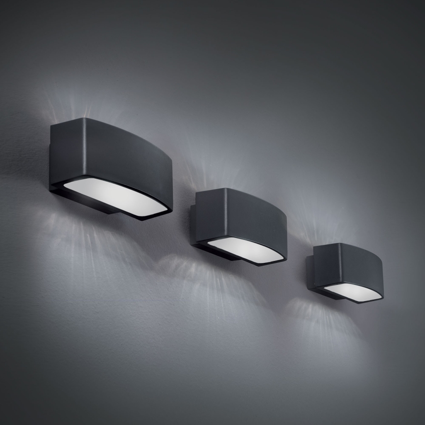 Ideal Lux - Aplique de exterior ANDROMEDA 1xE27/60W/230V IP55 antracita