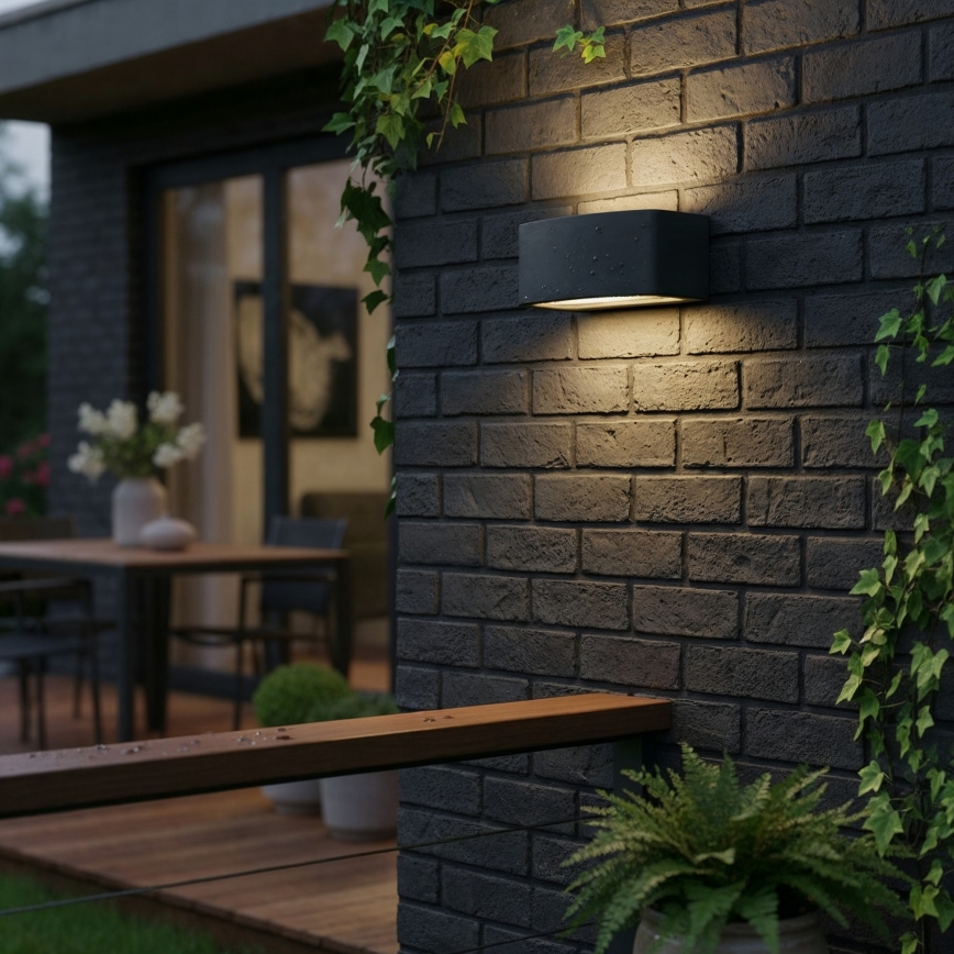 Ideal Lux - Aplique de exterior ANDROMEDA 1xE27/60W/230V IP55 negro