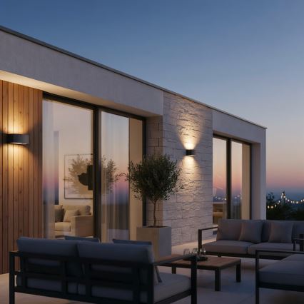 Ideal Lux - Aplique de exterior ANDROMEDA 1xE27/60W/230V IP55 negro