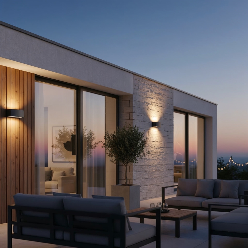 Ideal Lux - Aplique de exterior ANDROMEDA 1xE27/60W/230V IP55 negro