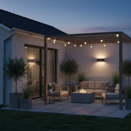 Ideal Lux - Aplique de exterior ANDROMEDA 1xE27/60W/230V IP55 negro