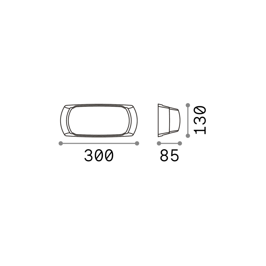 Ideal Lux - Aplique de exterior FELIX 1xE27/23W/230V IP66 negro