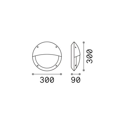 Ideal Lux - Aplique de exterior LUCIA 1xE27/23W/230V IP66 blanco