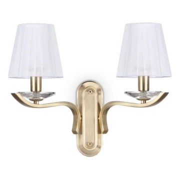 Ideal Lux - Aplique de pared de cristal PEGASO 2xE14/28W/230V dorado