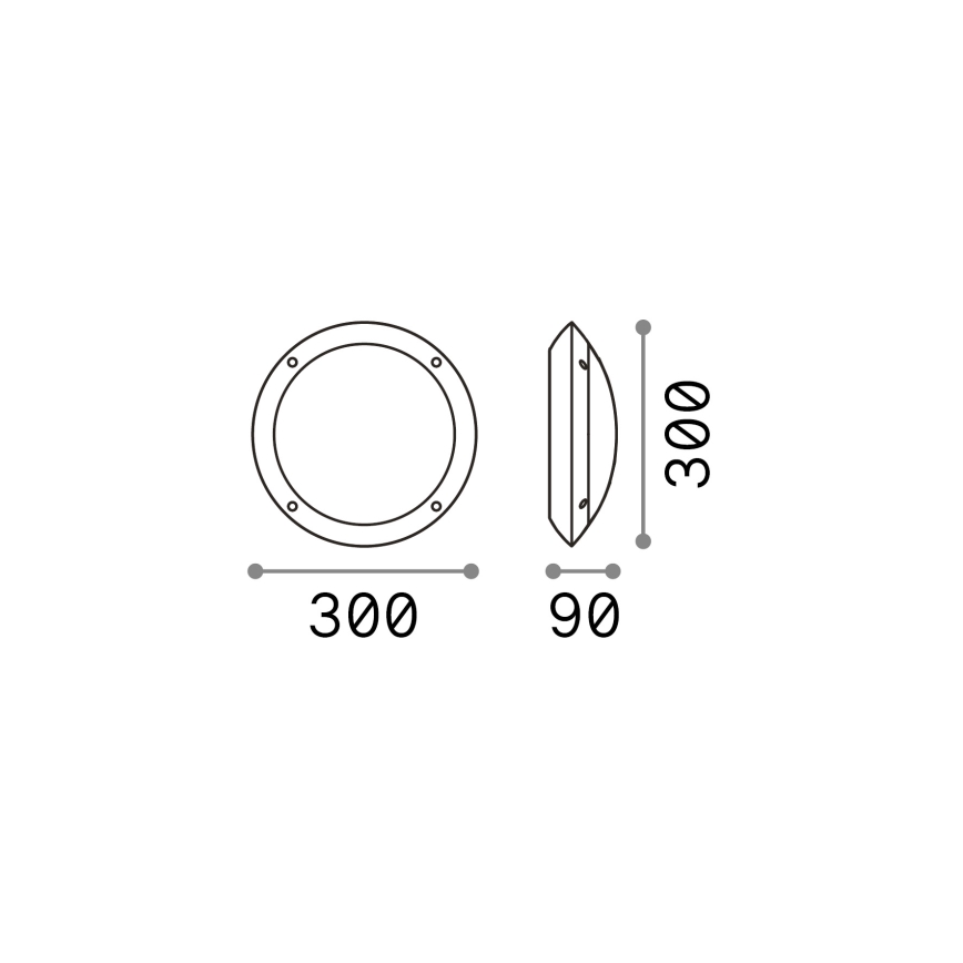 Ideal Lux - Aplique de pared exterior POLAR 1xE27/23W/230V IP66 blanco