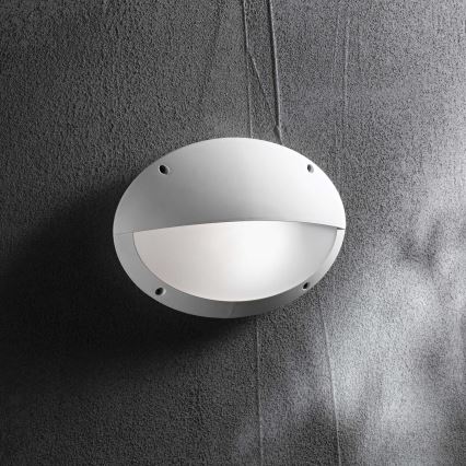 Ideal Lux - Aplique de pared exterior POLAR 1xE27/23W/230V IP66 blanco