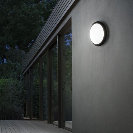 Ideal Lux - Aplique de pared exterior POLAR 1xE27/23W/230V IP66 negro
