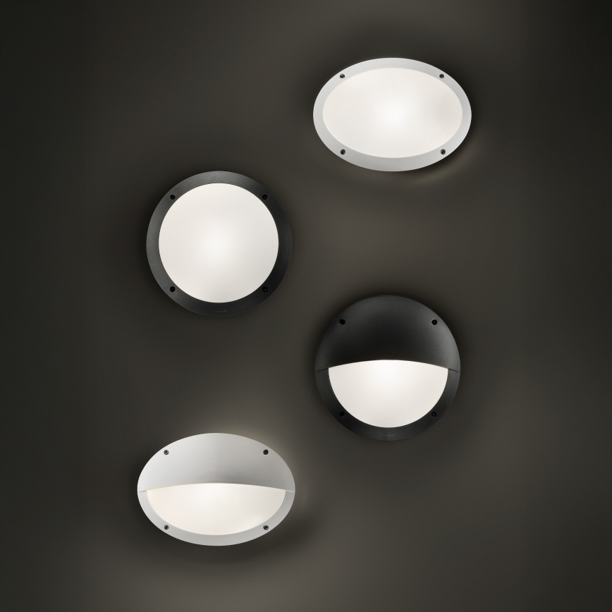 Ideal Lux - Aplique de pared exterior POLAR 1xE27/23W/230V IP66 negro