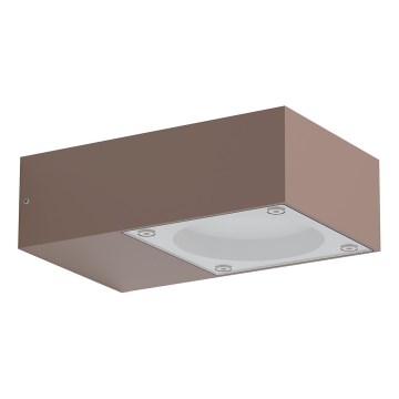 Ideal Lux - Aplique de pared exterior SIRIO 1xGX53/9W/230V IP65 marrón