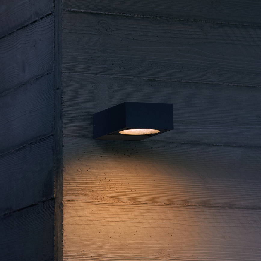 Ideal Lux - Aplique de pared exterior SIRIO 1xGX53/9W/230V IP65 marrón
