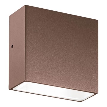 Ideal Lux - Aplique de pared exterior TETRIS 1xG9/15W/230V IP44 marrón