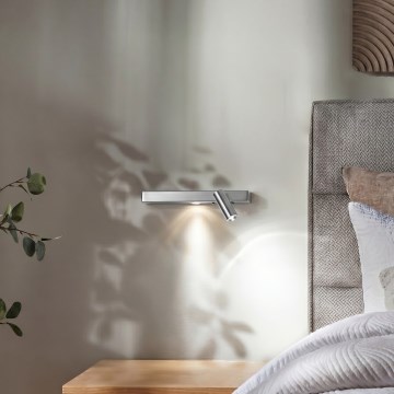 Ideal Lux - Aplique de pared LED BONNE 2xLED/6,5W/230V CRI 90 cromo mate