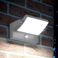 Ideal Lux - Aplique de pared LED para exterior con sensor SWIPE LED/21W/230V CRI 90 IP54 gris