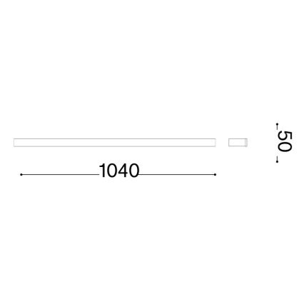 Ideal Lux - Aplique de pared LED para exterior LINEA LED/20W/230V CRI 90 104 cm IP54 marrón