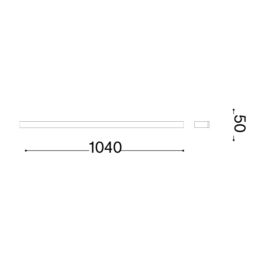 Ideal Lux - Aplique de pared LED para exterior LINEA LED/20W/230V CRI 90 104 cm IP54 marrón