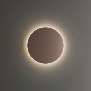Ideal Lux - Aplique de pared LED para exterior PUNTO LED/12W/230V CRI 90, diámetro 24 cm, IP54, marrón