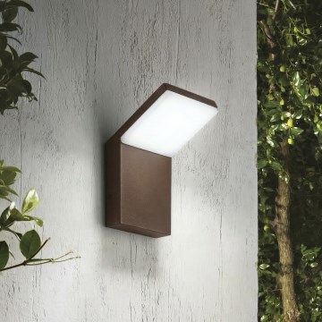 Ideal Lux - Aplique de pared LED para exterior STYLE LED/8,5W/230V 3000K CRI 90 IP54 marrón