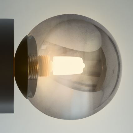 Ideal Lux - Aplique de pared LED PERLAGE 1xG9/3W/230V negro/negro ahumado
