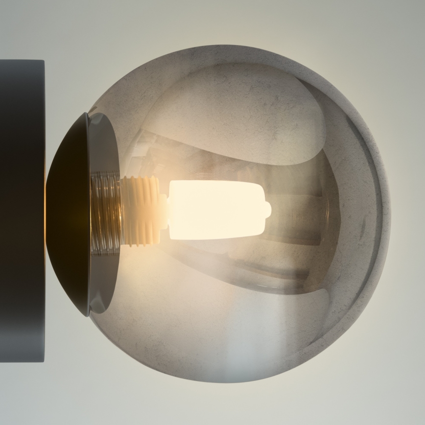 Ideal Lux - Aplique de pared LED PERLAGE 1xG9/3W/230V negro/negro ahumado