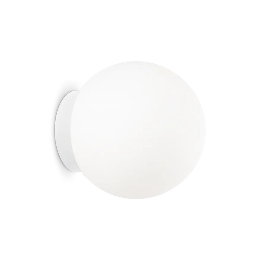 Ideal Lux - Aplique de pared MAPA 1xE27/42W/230V Ø 20 cm blanco