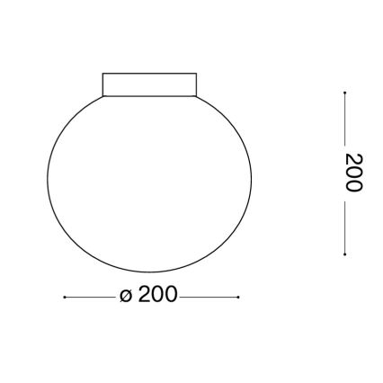 Ideal Lux - Aplique de pared MAPA 1xE27/42W/230V Ø 20 cm blanco