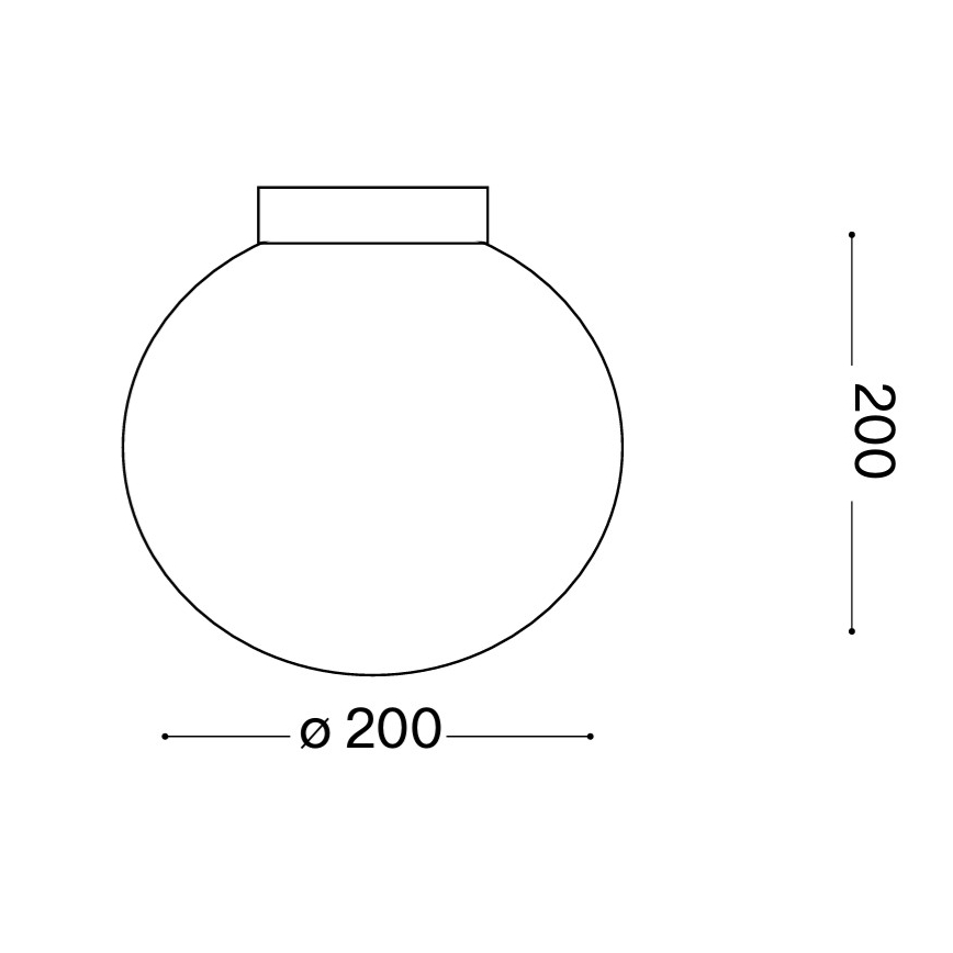 Ideal Lux - Aplique de pared MAPA 1xE27/42W/230V Ø 20 cm blanco
