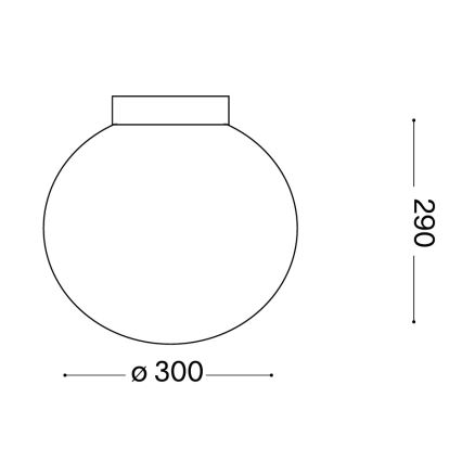 Ideal Lux - Aplique de pared MAPA 1xE27/42W/230V Ø 30 cm blanco