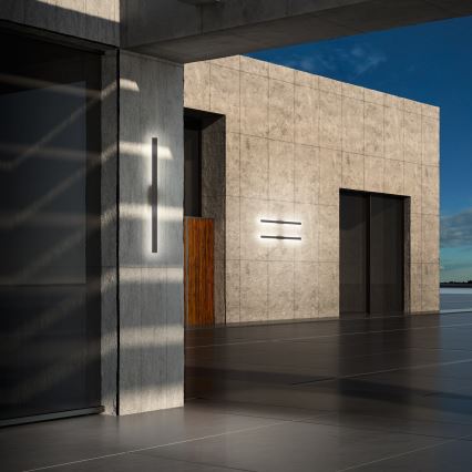 Ideal Lux - Aplique de pared LED para exterior LINEA LED/20W/230V CRI 90 104 cm IP54 antracita