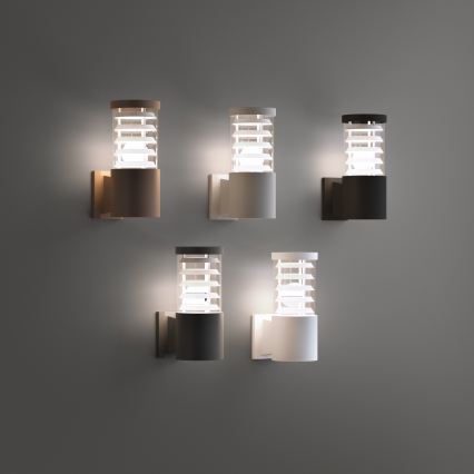Ideal Lux - Aplique de pared para exteriores TRONCO 1xE27/42W/230V IP44 antracita