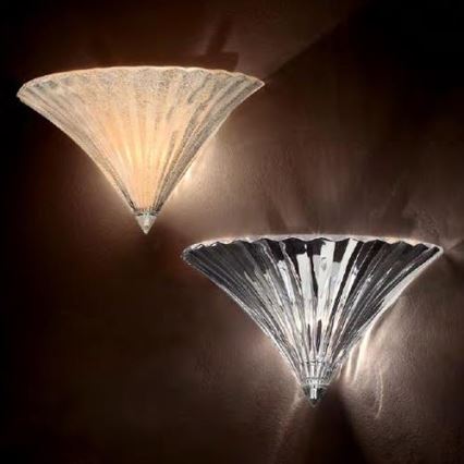 Ideal Lux - Aplique de pared SANTA 1xE14/40W/230V cristal transparente