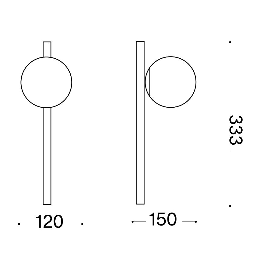Ideal Lux - Aplique LED BINOMIO 1xG9/3W/230V dorado