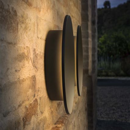 Ideal Lux - Aplique LED de pared para exterior PUNTO LED/9W/230V CRI 90 Ø 18 cm IP54 negro