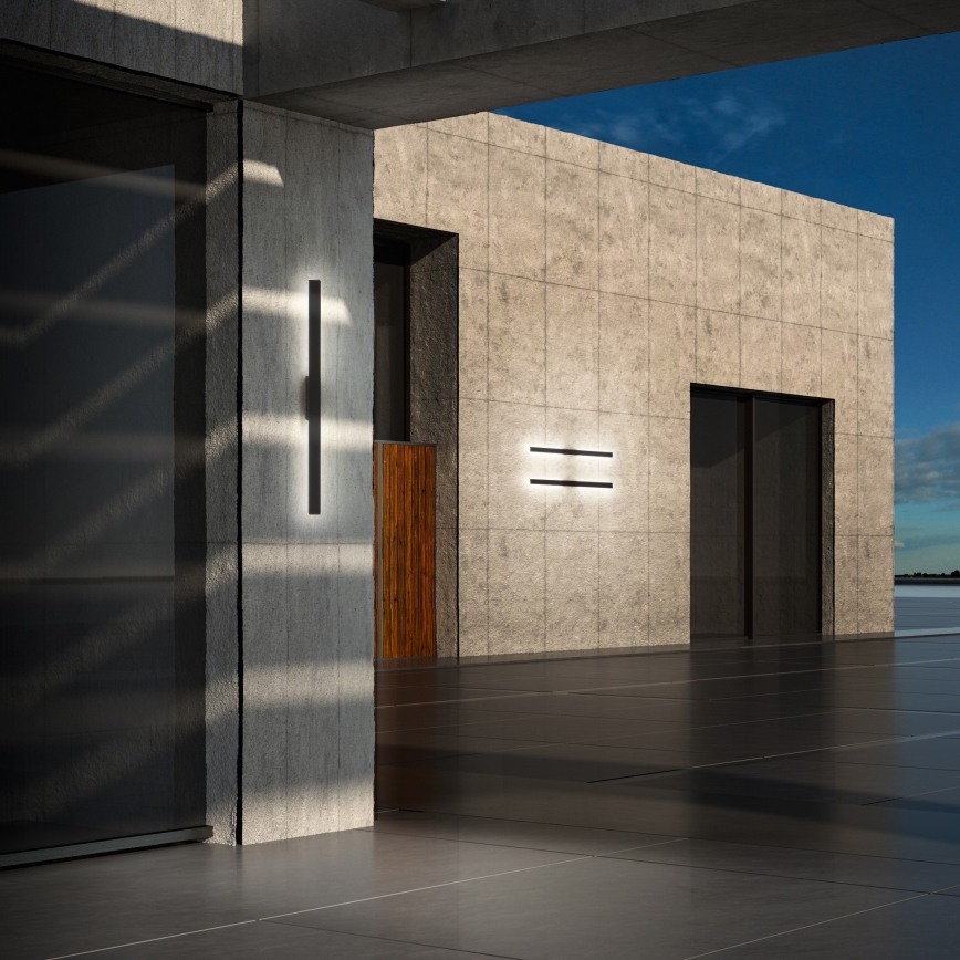 Ideal Lux - Aplique mural exterior LED LINEA/20W/230V CRI 90 104 cm IP54 negro