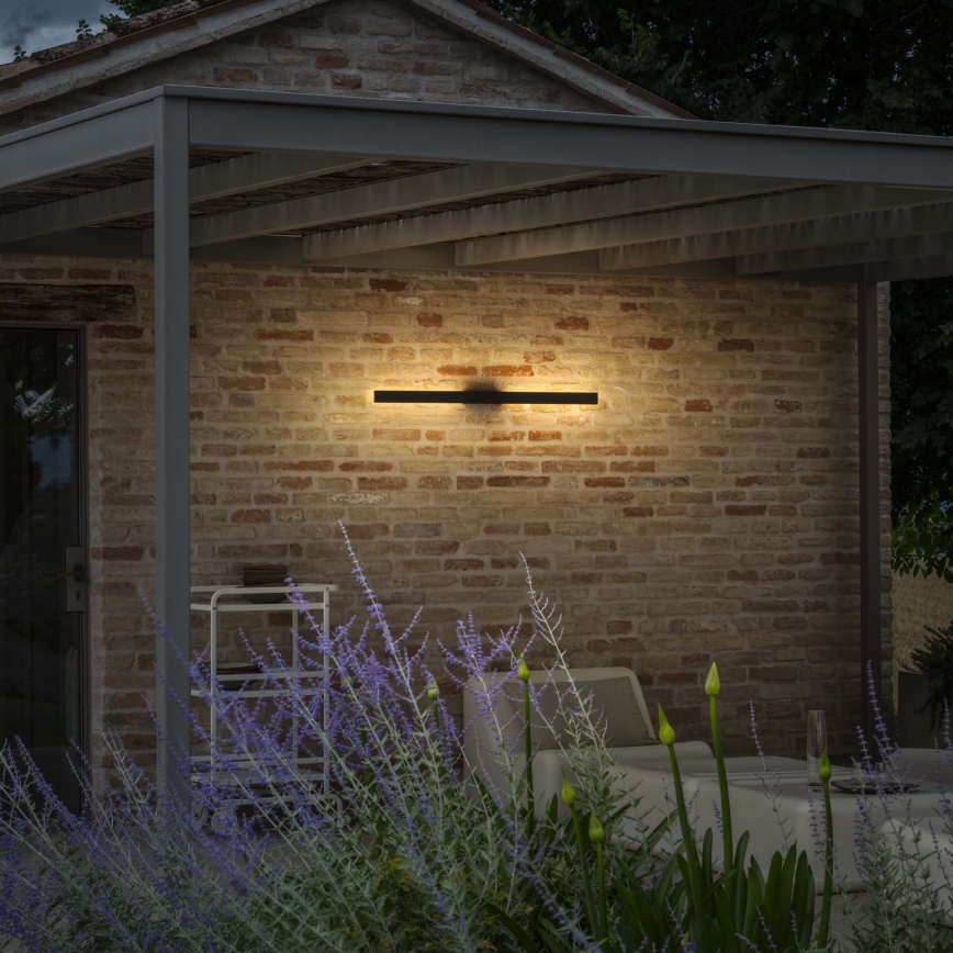 Ideal Lux - Aplique mural exterior LED LINEA/20W/230V CRI 90 104 cm IP54 negro
