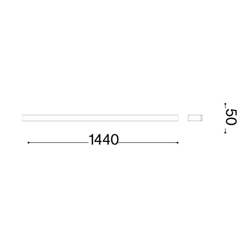 Ideal Lux - Aplique LED de pared para exterior LINEA LED/23W/230V CRI 90 144 cm IP54 antracita